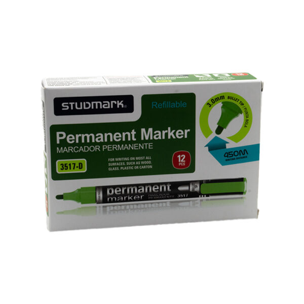 Studmark Marcador Permanente de Verde (3.0 mm Punta Bola)