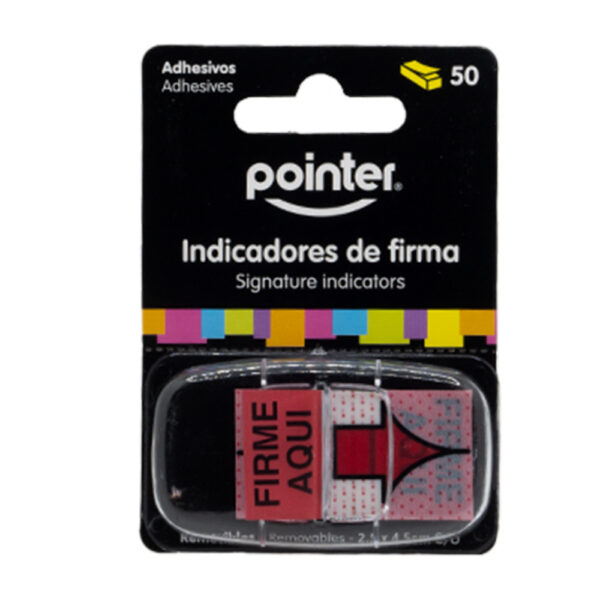 Indicadores de Firma de Pointer (50 hojas)